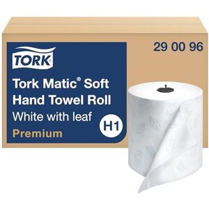 Tork Matic Premium Paper Towel Roll H1, Soft Paper Hand Towel 290096, Quick-Absorbing, Long-Lasting Thick 2-Ply, White 6 Rolls x 525 ft Tork Matic Premium Paper Towel Roll H1, Soft Paper Hand Towel 290096, Quick-Absorbing, Long-Lasting Thick 2-Ply, White 6 Rolls x 525 ft