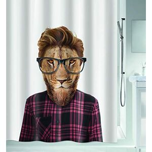 Spirella Anti-Mould Shower Curtain Anti-Bacterial, Washable, Waterproof Polyester, Smart Lion 180 x 200 cm Lion White Spirella Anti-Mould Shower Curtain Anti-Bacterial, Washable, Waterproof Polyester, Smart Lion 180 x 200 cm Lion White