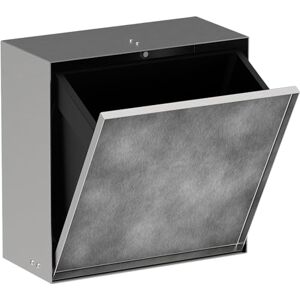Hansgrohe XtraStoris Rock recessed bathroom bin with tileable door, bathroom wall niche 300 x 300 x 140 mm, recessed bathroom waste bin, bathroom accessory, brushed stainless steel, 56090800 Hansgrohe XtraStoris Rock recessed bathroom bin with tileable door, bathroom wall niche 300 x 300 x 140 mm, recessed bathroom waste bin, bathroom accessory, brushed stainless steel, 56090800