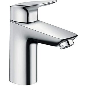 Hansgrohe Logis bathroom tap without waste, bathroom sink tap with spout height 93 mm, basin mixer tap water-saving (EcoSmart), chrome, 71101000 Hansgrohe Logis bathroom tap without waste, bathroom sink tap with spout height 93 mm, basin mixer tap water-saving (EcoSmart), chrome, 71101000
