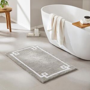 Madison Park Evan Cotton Tufted Washable Bath Mat, Luxury Solid Bathroom Rugs, 20" x 30", Grey Madison Park Evan Cotton Tufted Washable Bath Mat, Luxury Solid Bathroom Rugs, 20" x 30", Grey