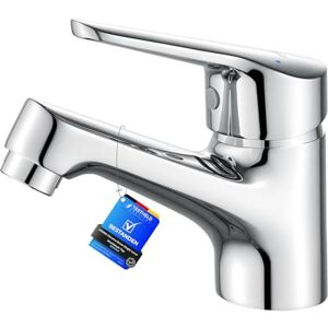 Ibergrif Basin Taps for Bathroom, Sink Taps Mixers Chrome, Hot & Cold Control, Brass, M11050 Ibergrif Basin Taps for Bathroom, Sink Taps Mixers Chrome, Hot & Cold Control, Brass, M11050