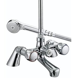 Bristan VAC PBSM C MT Club Pillar Bath Shower Mixer with Metal Heads Chrome Plated Bristan VAC PBSM C MT Club Pillar Bath Shower Mixer with Metal Heads Chrome Plated