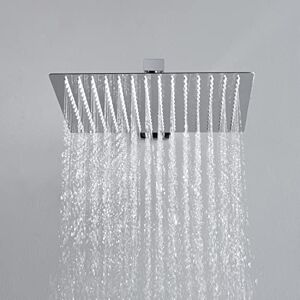 JOHO 30 x 30 cm Square Chrome 304 Stainless Steel Easy Care Shower Head JOHO 30 x 30 cm Square Chrome 304 Stainless Steel Easy Care Shower Head