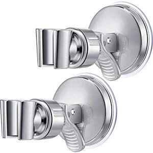 ZHEHAO Adjustable Shower Head Holder Bathroom Suction Cup Handheld Shower Head Holder Mounting Bracket Plastic ABS with Chrome Polished for Marble Glass Metal Ceramic (2, Silver Wrench) ZHEHAO Adjustable Shower Head Holder Bathroom Suction Cup Handheld Shower Head Holder Mounting Bracket Plastic ABS with Chrome Polished for Marble Glass Metal Ceramic (2, Silver Wrench)