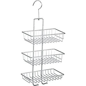 WENKO 15888100 Exclusive shower caddy Nivala shower rack with 3 shelves, 2 hooks, Metal Steel, 22 x 50 x 13.5 cm, Chrome WENKO 15888100 Exclusive shower caddy Nivala shower rack with 3 shelves, 2 hooks, Metal Steel, 22 x 50 x 13.5 cm, Chrome