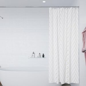 Croydex Waterproof Shower Curtain, Gold Chevron Pattern, 180 x 180cm, Water Resistant Fabric 100% Polyester, Machine Washable, Cling Resistant Weighted Hem, Ready to Hang with 12 Metal Eyelets Croydex Waterproof Shower Curtain, Gold Chevron Pattern, 180 x 180cm, Water Resistant Fabric 100% Polyester, Machine Washable, Cling Resistant Weighted Hem, Ready to Hang with 12 Metal Eyelets