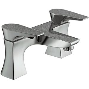 Bristan MHOU BF GG Glisten Metallic Hourglass Bath Filler, Chrome/Graphite Bristan MHOU BF GG Glisten Metallic Hourglass Bath Filler, Chrome/Graphite