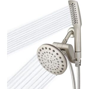 Waterpik High Pressure Pulsating Shower Wand and Rain Shower Head Combo with Extra-Long 8-Foot Metal Hose, HairWand Pulse Spa System 12 Spray Modes for Hair and Body, Brushed Nickel Waterpik High Pressure Pulsating Shower Wand and Rain Shower Head Combo with Extra-Long 8-Foot Metal Hose, HairWand Pulse Spa System 12 Spray Modes for Hair and Body, Brushed Nickel