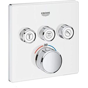 Grohe Grohtherm Smartcontrol Thermostat for Shower Or Bath, for Concealed Installation, with Three Valves Square Shape, Moon White, Made In Germany By Eco-Friendly and Safety 29157LS0 Grohe Grohtherm Smartcontrol Thermostat for Shower Or Bath, for Concealed Installation, with Three Valves Square Shape, Moon White, Made In Germany By Eco-Friendly and Safety 29157LS0