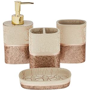 Sweet Home Collection Contemporary Decorative Beautiful Designs Bath Shower Tub Décor, Resin, Parker, 4 Piece Set Sweet Home Collection Contemporary Decorative Beautiful Designs Bath Shower Tub Décor, Resin, Parker, 4 Piece Set