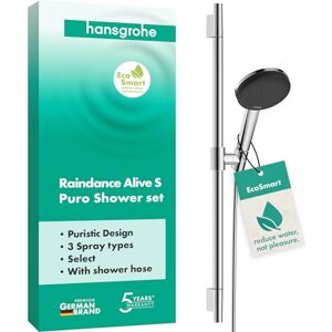 Hansgrohe 24602000 Raindance Alive Select Set 125 3jet EcoSmart with Shower bar Unica S Puro 65 cm, Chrome Hansgrohe 24602000 Raindance Alive Select Set 125 3jet EcoSmart with Shower bar Unica S Puro 65 cm, Chrome