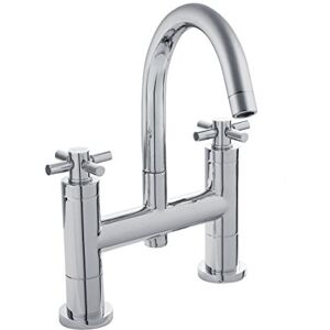 Hudson Reed TEX353 Tec Cross ǀ Modern Bathroom Minimalist Crosshead Handle Deck Mounted Bath Filler with Swivel Spout, 319mm x 255mm, Chrome Hudson Reed TEX353 Tec Cross ǀ Modern Bathroom Minimalist Crosshead Handle Deck Mounted Bath Filler with Swivel Spout, 319mm x 255mm, Chrome
