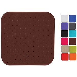 MSV Premium Shower Mat Bath Mat Antibacterial Non-Slip with Suction Cups Brown Rose Scented Approx. 54 x 54 cm Washable at 60 °C Large Brown MSV Premium Shower Mat Bath Mat Antibacterial Non-Slip with Suction Cups Brown Rose Scented Approx. 54 x 54 cm Washable at 60 °C Large Brown