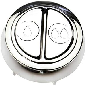 Fluidmaster 800P-001 Valve Replacement Dual Flush Valev Buttons, Chrome Fluidmaster 800P-001 Valve Replacement Dual Flush Valev Buttons, Chrome