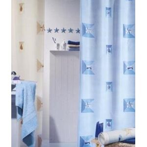 Spirella Textile Curtain Elba Sky 180 x 200 1242539, White, Standard Spirella Textile Curtain Elba Sky 180 x 200 1242539, White, Standard