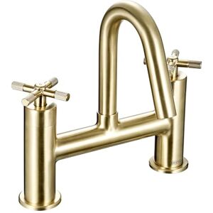 Bristan Cruzar Bath Filler Tap with Durable Ceramic Disc Valves, Deck Mounted, Brushed Brass Finish Bristan Cruzar Bath Filler Tap with Durable Ceramic Disc Valves, Deck Mounted, Brushed Brass Finish