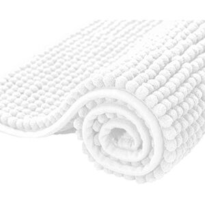 subrtex Chenille Bath Mats for Bathroom Extra Soft and Water Absorbent Non Slip Bath Rug Perfect Plush Carpet Mats for Tub, Shower (50×80cm, White) subrtex Chenille Bath Mats for Bathroom Extra Soft and Water Absorbent Non Slip Bath Rug Perfect Plush Carpet Mats for Tub, Shower (50×80cm, White)