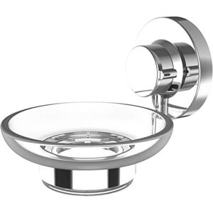 Cornat Holder 3 in 1-with Glass Bowl-3 Different mounting Options with Suction Cup, Adhesive pad and Drilling Plated Shower Shelf with soap Dish / T340265, Chrome (Glossy) Cornat Holder 3 in 1-with Glass Bowl-3 Different mounting Options with Suction Cup, Adhesive pad and Drilling Plated Shower Shelf with soap Dish / T340265, Chrome (Glossy)