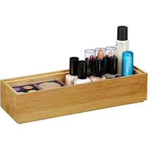 Relaxdays Bamboo Storage Box, Stackable, Natural Look, Kitchen Organiser Bins, Bathroom, HxWxD: 5 x 23 x 7.5 cm, Natural Relaxdays Bamboo Storage Box, Stackable, Natural Look, Kitchen Organiser Bins, Bathroom, HxWxD: 5 x 23 x 7.5 cm, Natural