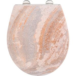 WENKO Canyon hygienic toilet seat made of antibacterial Duroplast, WC seat with automatic soft-closing mechanism and Fix-Clip stainless steel hygienic fastening, lid with relief surface, 38 x 44.5 cm WENKO Canyon hygienic toilet seat made of antibacterial Duroplast, WC seat with automatic soft-closing mechanism and Fix-Clip stainless steel hygienic fastening, lid with relief surface, 38 x 44.5 cm
