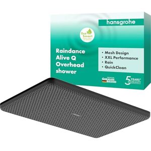 Hansgrohe 24531670 Raindance Alive Q Overhead Shower 210/340 1jet EcoSmart, matt Black, 1 Water-Saving Spray 8 l/min Hansgrohe 24531670 Raindance Alive Q Overhead Shower 210/340 1jet EcoSmart, matt Black, 1 Water-Saving Spray 8 l/min