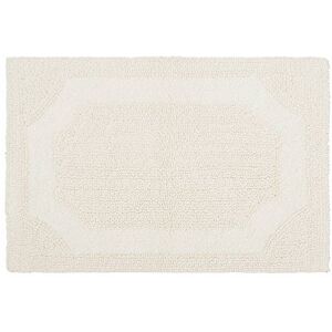 Laura Ashley Reversible Cotton 21 x 34 in. Bath Mat, Ivory Laura Ashley Reversible Cotton 21 x 34 in. Bath Mat, Ivory