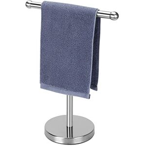 WAYDELI Hand Towel Holder, Hand Towel Rack Stand with Heavy Weighted Base, Countertop Hand Towel Holder Stand for Bathroom,SUS304 Stainless Steel (Silver-Brushed) WAYDELI Hand Towel Holder, Hand Towel Rack Stand with Heavy Weighted Base, Countertop Hand Towel Holder Stand for Bathroom,SUS304 Stainless Steel (Silver-Brushed)