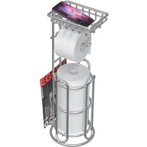 TreeLen Chrome Free-Standing Toilet Paper Holder for Mega Rolls – Stainless Steel Tissue Dispenser with Phone/Wipe Shelf and Magazine Rack, 6.5 * 24", Blau TreeLen Chrome Free-Standing Toilet Paper Holder for Mega Rolls – Stainless Steel Tissue Dispenser with Phone/Wipe Shelf and Magazine Rack, 6.5 * 24", Blau