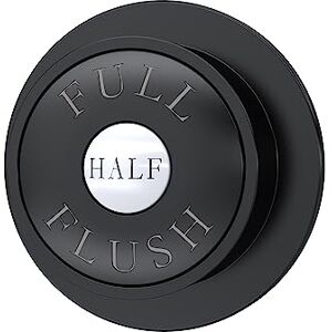 nuie TDPB02 Traditional Bathroom Dual Flush Round Push Button for Use with Concealed Cistern (Cistern Not Included), 70mm, Matt Black nuie TDPB02 Traditional Bathroom Dual Flush Round Push Button for Use with Concealed Cistern (Cistern Not Included), 70mm, Matt Black