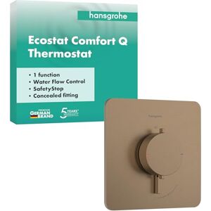 Hansgrohe 33712140 Ecostat Comfort Q Thermostat for Concealed Installation for 1 Function, Brushed Bronze Hansgrohe 33712140 Ecostat Comfort Q Thermostat for Concealed Installation for 1 Function, Brushed Bronze