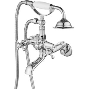 Gotonovo Vintage Wall Mount Clawfoot Tub Faucet - Brass, Adjustable, Chrome - Faucet Gotonovo Vintage Wall Mount Clawfoot Tub Faucet - Brass, Adjustable, Chrome - Faucet