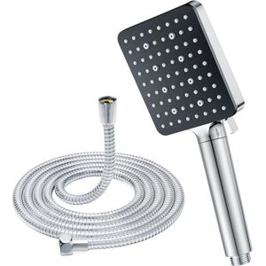 YEAUPE PRO Shower Head, Shower Head and Hose 1.6M,Shower Head Filter,Square High Pressure Shower Heads with 6 Jet Modes,Large Powerful Flow Rainfall Showerhead for Low Pressure Hard Water,Chrome YEAUPE PRO Shower Head, Shower Head and Hose 1.6M,Shower Head Filter,Square High Pressure Shower Heads with 6 Jet Modes,Large Powerful Flow Rainfall Showerhead for Low Pressure Hard Water,Chrome