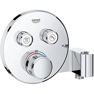 Grohe Grohtherm Smartcontrol Thermostat for Shower Or Bath, for Concealed Installation, with Two Valves and Integrated Shower Union Round Shape, Chrome 29120000 Grohe Grohtherm Smartcontrol Thermostat for Shower Or Bath, for Concealed Installation, with Two Valves and Integrated Shower Union Round Shape, Chrome 29120000