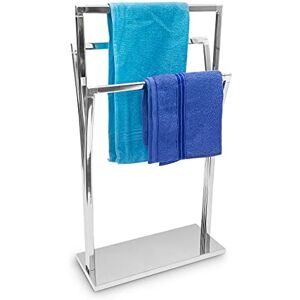Relaxdays Relaxday Towel Holder Stainless Steel With Three Rails 86 x 50 x 20 cm Free Standing Chromed Surface Varying Heights Modern Style Bathroom Bath Shower Towel Rack Towel Stand Metallic Silver Relaxdays Relaxday Towel Holder Stainless Steel With Three Rails 86 x 50 x 20 cm Free Standing Chromed Surface Varying Heights Modern Style Bathroom Bath Shower Towel Rack Towel Stand Metallic Silver