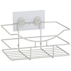Axentia Nizza Wall Shelf Stainless Steel in Silver, Bathroom Equipment, Bathroom Accessory with a Sticker for Attachment, Approx. 6 kg load capacity. Axentia Nizza Wall Shelf Stainless Steel in Silver, Bathroom Equipment, Bathroom Accessory with a Sticker for Attachment, Approx. 6 kg load capacity.