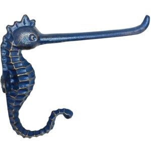 3GO 30GO Cast Iron Seahorse Toilet Paper Holder, Heavy Duty DIY Vintage Rustic Iron Roll Tissue Wall Mount Paper Holder Towel Racks with Hardware, Metal Clothing Hanging Rod (Blue) 3GO 30GO Cast Iron Seahorse Toilet Paper Holder, Heavy Duty DIY Vintage Rustic Iron Roll Tissue Wall Mount Paper Holder Towel Racks with Hardware, Metal Clothing Hanging Rod (Blue)