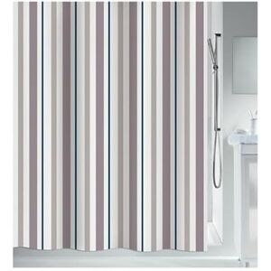 Spirella Biarritz Anti-Mould Shower Curtain, Anti-Bacterial, Washable, Waterproof, Polyester/Cotton, 180 x 200 cm, Stripes Spirella Biarritz Anti-Mould Shower Curtain, Anti-Bacterial, Washable, Waterproof, Polyester/Cotton, 180 x 200 cm, Stripes