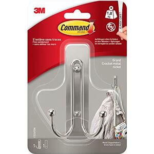 Command 17036FGN Großer Doppelhaken in gebürstetem Nickel, 17036, 1 Haken, 1 Strip Large Double Brushed Hook Command 17036FGN Großer Doppelhaken in gebürstetem Nickel, 17036, 1 Haken, 1 Strip Large Double Brushed Hook