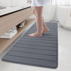 Buganda Memory Foam Soft Bath Mats Non Slip Absorbent Bathroom Rugs Extra Large Size Runner Long Mat for Kitchen Bathroom Floors 24" x 70", Dark Grey Buganda Memory Foam Soft Bath Mats Non Slip Absorbent Bathroom Rugs Extra Large Size Runner Long Mat for Kitchen Bathroom Floors 24" x 70", Dark Grey