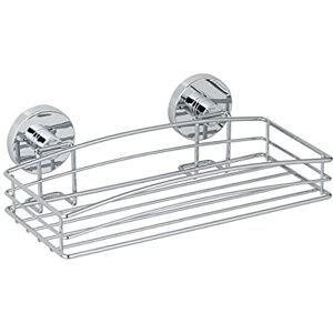 WENKO 20883100 Vacuum-Loc® wall shelf fixing without drilling, Steel, 26 x 6.5 x 14 cm, Chrome WENKO 20883100 Vacuum-Loc® wall shelf fixing without drilling, Steel, 26 x 6.5 x 14 cm, Chrome