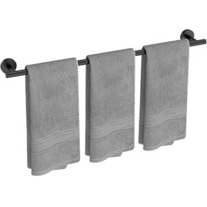 USHOWER Matte Black Bath Towel Bar, 30-Inch Towel Racks for Bathroom Wall-Mounted, SUS304 Stainless Steel Towel Rod (Total Length 32-Inch) USHOWER Matte Black Bath Towel Bar, 30-Inch Towel Racks for Bathroom Wall-Mounted, SUS304 Stainless Steel Towel Rod (Total Length 32-Inch)