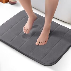 KEPLIN Memory Foam Bath Mat Ultra-Soft, Highly Absorbent, Non-Slip, Machine Washable Luxurious Comfort for Home & Bathroom Floors (Dark Grey, 50 x 60cm) KEPLIN Memory Foam Bath Mat Ultra-Soft, Highly Absorbent, Non-Slip, Machine Washable Luxurious Comfort for Home & Bathroom Floors (Dark Grey, 50 x 60cm)