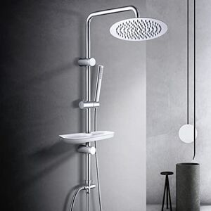 Görbach Stainless Steel Shower Column with Hydromassage, Rain Shower, Holder Shelf (D25 cm) Görbach Stainless Steel Shower Column with Hydromassage, Rain Shower, Holder Shelf (D25 cm)