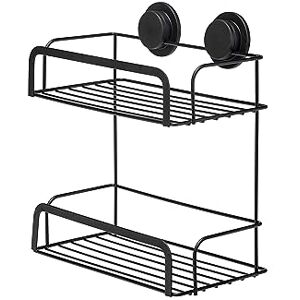 Croydex 2-Tier Cosmetic Basket - Matte Black Croydex 2-Tier Cosmetic Basket - Matte Black