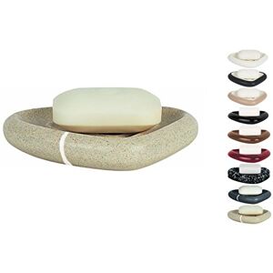 Spirella Etna Polyresin Stoneware Soap Dish, Sand Spirella Etna Polyresin Stoneware Soap Dish, Sand