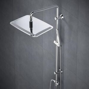 Görbach Shower Set Kit in SUS304 Shower Riser Rail Shower Holder Bracket Adjustable Height Bathroom Shower Bar 92cm Shower Hand and Shower Head in SUS 35 * 25cm. Görbach Shower Set Kit in SUS304 Shower Riser Rail Shower Holder Bracket Adjustable Height Bathroom Shower Bar 92cm Shower Hand and Shower Head in SUS 35 * 25cm.