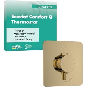 Hansgrohe 33712990 Ecostat Comfort Q Thermostat for Concealed Installation for 1 Function, Polished Gold Optic Hansgrohe 33712990 Ecostat Comfort Q Thermostat for Concealed Installation for 1 Function, Polished Gold Optic