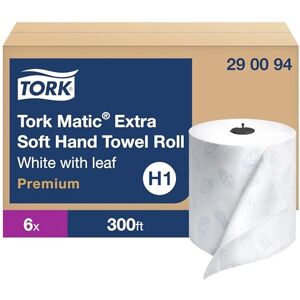 Tork Premium Extra Soft Matic Paper Hand Towel Roll, 2-Ply, 7.7" Width x 300' Length, White (Case of 6 Rolls, 450 Sheets Each, 2,700 Feet Total) Tork Premium Extra Soft Matic Paper Hand Towel Roll, 2-Ply, 7.7" Width x 300' Length, White (Case of 6 Rolls, 450 Sheets Each, 2,700 Feet Total)