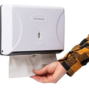 Mind Reader PTWIDE-WHT Multifold Paper Towel Dispenser Restroom, Wall Mount, 3.75" L x 10.25" W x 8" H, Plastic, White Mind Reader PTWIDE-WHT Multifold Paper Towel Dispenser Restroom, Wall Mount, 3.75" L x 10.25" W x 8" H, Plastic, White